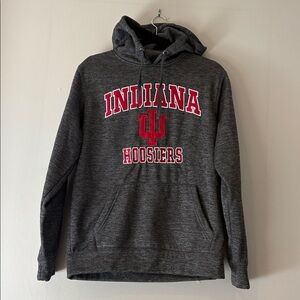 Indiana Hoosiers Pullover Charcoal Hoodie Sweatshirt Colosseum M
